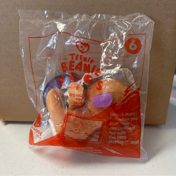 Ty Teenie Beanie Boos Bongo Monkey‎ #6 Mcdonalds Plush Toy NEW 2017. - Picture 1 of 4